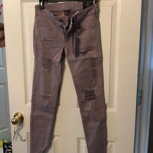American eagle purple distressed jeans